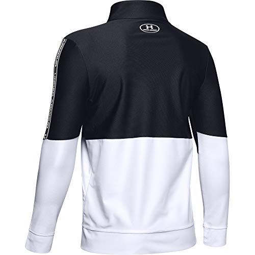 Under Armour Boys' Prototype Full-Zip T-Shirt , Black (002)/White , Black (002)/White #TOP3