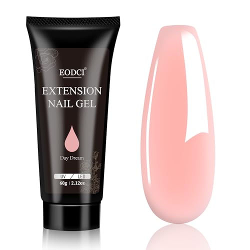 EODCI Polygel Rosa uñas Poly Gel colores Starter 60 g Rosa Nail Gel Extension Quick Extension Builder Gel acrílico para principiantes DIY Kit de salón
