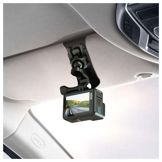 SKEZN Suporte de viseira solar para carro, VLOG/suporte de vídeo compatível com GoPro Hero 12/11/10/9/8 preto, Insta360, DJI Action 4/3 e mais (4,6 x 9,4 x 7,1 cm)