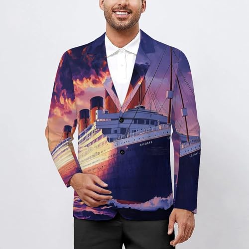 Titanic Ship Mens Blazer Lightweight Sport Coat Two Button Suit Jackets2