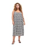 Locker A-Form Zizzi Frauen Plus Größe Midi Kleid Viskose Druck Größe 54-56 Ethnic AOP