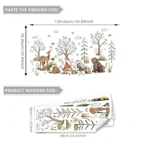Vinilos decorativos con animales para pared, para cuarto de bebé miniatura 6