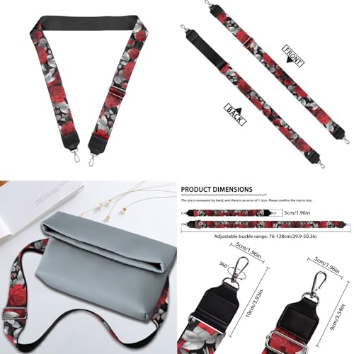 Image of Jeiento Replacement Shoulder Strap,2 Piece Set Guitar Style Handbag Crossbody Strap Adjustable Guitar Straps for Women Girls