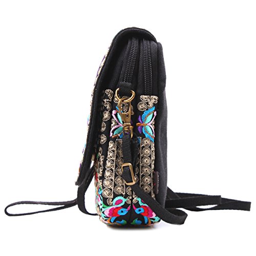 SILKAREA Embroidered Cute Mini Crossbody Bag for Women Small Handbags Wristlet Wallet Bag Cell-phone Pouch Coin Purse4