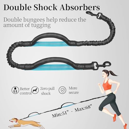 Duty Nylon Dog Leashes with Elastic Rope Waist Belt Bag and Reflective Design for Breeds Walking Running Leashes for Small Dog — view 6