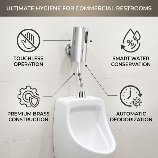 Válvula de descarga automática urinario sensor inteligente sin contacto empotrado pared 3