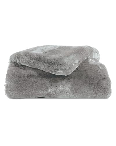 Cozy Earth Cuddle Blanket - Faux Fur Ultra-Soft Luxury Throw Blanket - Thick & Cozy Oversized Design for Lounging or Sharing - Machine Washable - Oversize Throw 80 x 60 Dove Grey