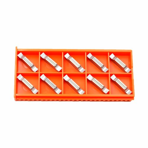 TANOMATE 10 pcs MGGN400 4mm Width Double End Carbide Inserts for Cutting Grooving and Parting Off Aluminum and Non-Ferrous Metals