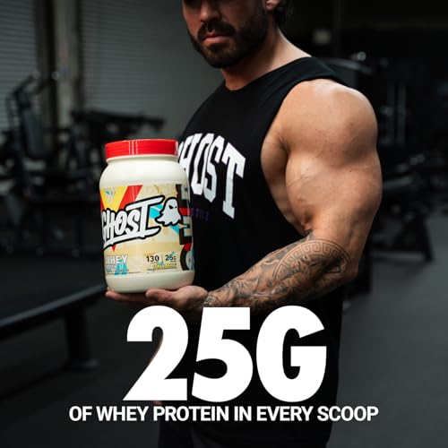 Image of GHOST Whey Protein Powder, Cereal Milk - 2LB, 25G of Protein - Whey Protein Blend - Post Workout Fitness & Nutrition Shakes, Smoothies, Baking & Cooking - Soy & Gluten-Free