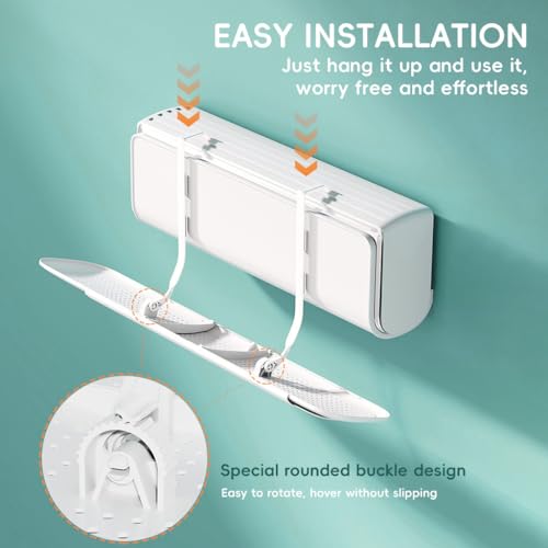Image of HASTHIP Plastic Air Conditioner Deflector - Retractable Wind Deflector Adjustable Angle Design Universal Hanging Air Conditioner Wind for Room Bedroom Office