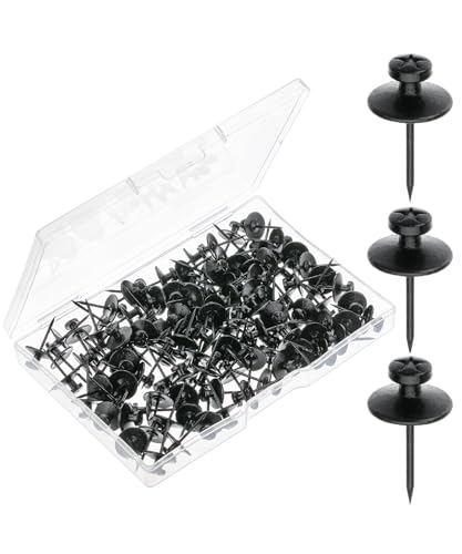 Image of Mr. Pen- Double Headed Picture Hanging Nails, 120 Pack, Black | Tacks for Wall Hangings, Pins, Thumb Tacks, Picture Hangers