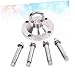 Abaodam 4pcs Rotating Dog Stake Heavy Duty Stainless Steel Tie Out Stake for Large Dogs Easy Ground Installation with Expansion Screws for Outdoor Camping and Home Use
