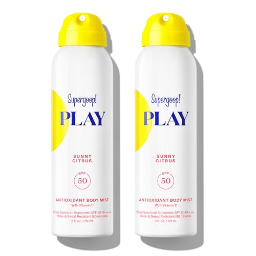 Image of Supergoop! PLAY Antioxidant Body Mist Vitamin C -SPF 50 PA++++ Broad Spectrum Sunscreen - Body Spray - Great for Active Days