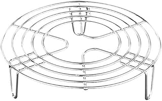 Yardwe Round Cooking Cooling Racks Stainless Steel Steaming Baking Rack Egg Steamer Air Fryer Cooking Steamer Rack for Air Fryer Stockpot Pressure Cooker Cake Pan