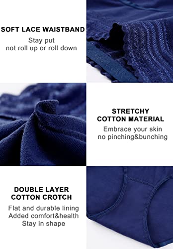 K-CHEONY Womens Underwear Cotton Panties Soft Lace Bikini Comfy Briefs Underpants Ladies Hipster for Women - Image 5