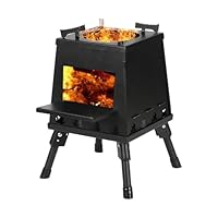 Amazon | キャンプストーブ 焚火台 折りたたみ ポータブル 防風