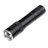 Flashlight, Adjustable Focus 5W LED Flashlight Torch Super Bright 430 Lumen - Black YUKIER (Battery Not Included) (BLACK)