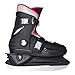 Roces Kid's Unisex Children Adjustable Carbon Steel Figure Blade Ice Skates with Two Micrometric Memory Buckles Closure, Black/Red, 13jr-3