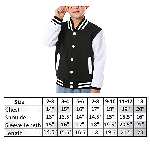 Mowbeat 927-JK67 Kid'S Baseball Jacket Boy'S Varsity Style School Jackets Top For Girl Outerwear Jackets Sports Track Jackets Coat  thumb #7