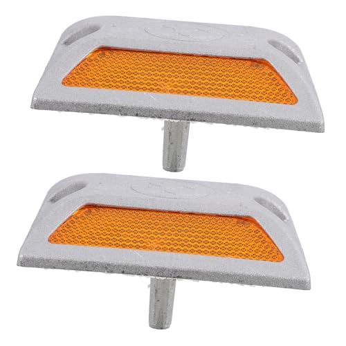 Milisten 2pcs Reflectores de Pavimento de Aluminio