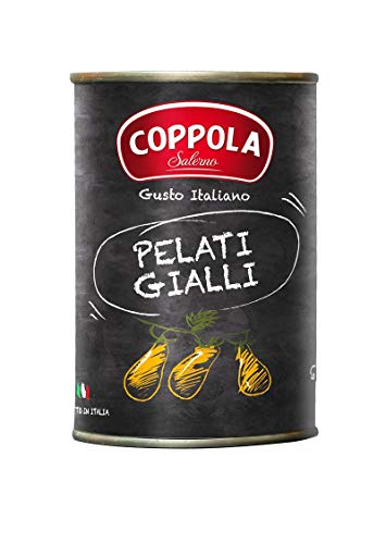 Tomates pelées jaunes de qualité supérieure Pelati Gialli Coppola en pack de 12