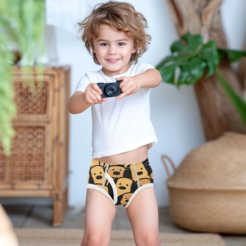 visesunny Boys Potty Training Underwear Cartoon Golden Retriever Design Breathe Cotton Briefs Size 2T-8Y for Toddler3