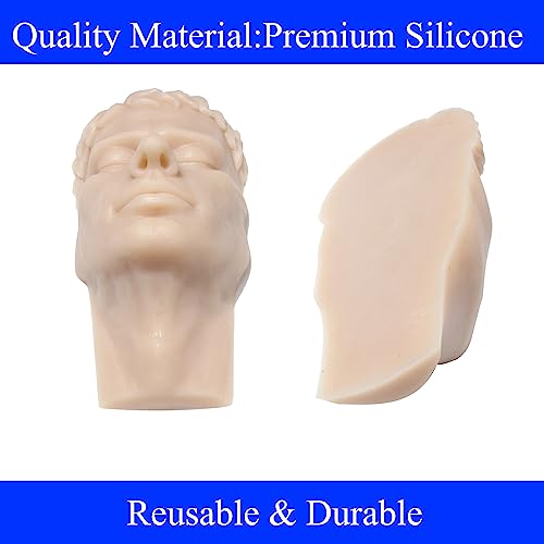 Silicone Facial Injection Training Mannequin for Nose Piercing Practice - Image 4