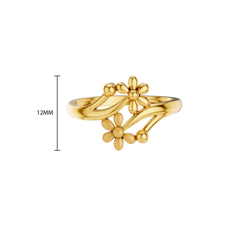 Image of KISNA 9KT / 14KT / 18KT Flossie Yellow Gold Ring For Women | S14