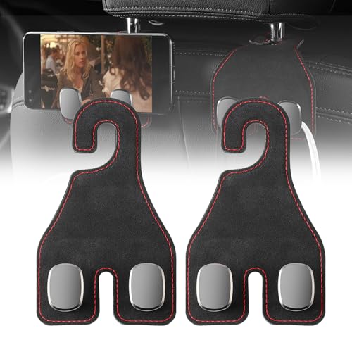 2 Stücke Kopfstützenhalterung Auto Kopfstützen Haken Universal Autositz Rückenlehnen Haken Auto Rücksitz Kopfstütze Halter für Kleiderbügel Handtaschenhalter Taschenhaken,（Schwarz）