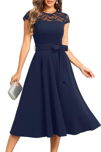 Cocktail Dresses Women Navy Blue Wedding Guest 2026 Semi Formal