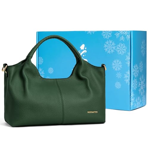 Image of BOSTANTEN Genuine Leather Purses for Women Designer Handbags Crossbody Shoulder Bags Top Handle Satchel with Adjustable Strap