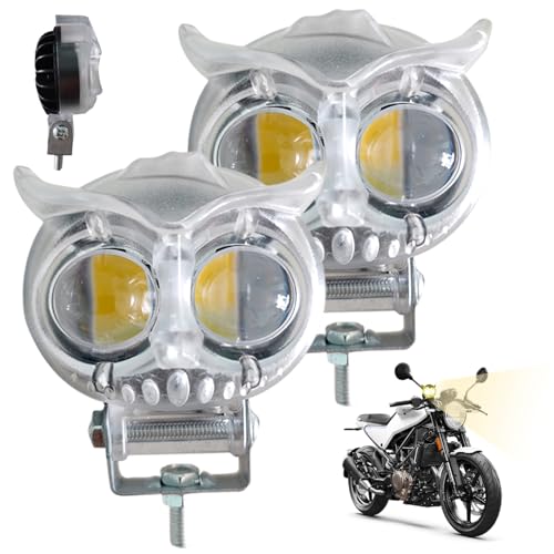 Whyzsjnclg Luz delantera de bicicleta, luces de bicicleta de 2 piezas LED en forma de búho LED multicolor de la luz delantera impermeable luces de Halloween para y scooters de ebikes de bricolaje
