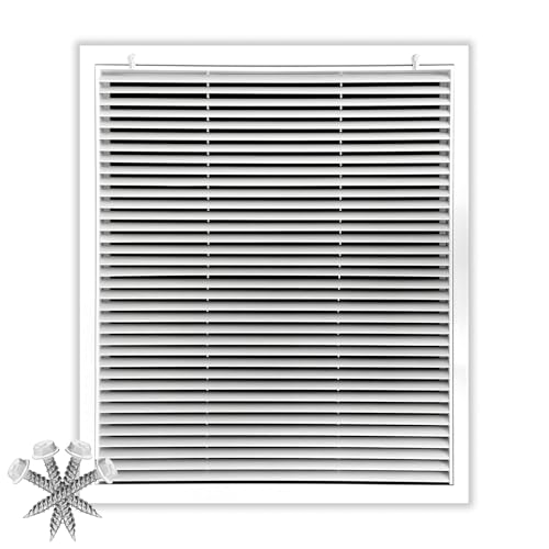 HVAC Premium 16" X 25" Aluminum Return Filter Grille for 1" Filter - Easy Airflow - Linear Bar Grilles [Overall Size: 18.5"w X 27.5"h]