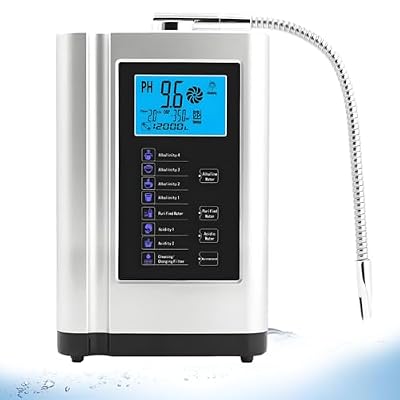 Alkaline Water Ionizer,Water Ionizer & Purifier, Up to 600mV ORP, PH 3.5-10.5 Water Purifier Machine, with 7 Water Settings, 8000 Liters Per Filter,Auto-Cleaning,Intelligent Voice Silver