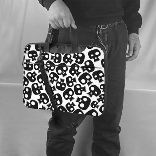 Bolsa versátil para laptop con estampado de calaveras resistente 2