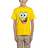 Esponja - Camiseta niño Manga Corta (as4, Age, 11_Years, Regular, 11 años)