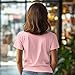 DALIX Lil Flower Cotton Tee Short Sleeve Soft Jersey Shirt Cute Womens in Pink XS X-Small