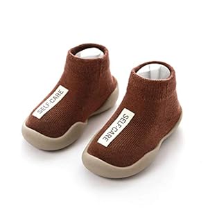 AOIREMON Cute Baby Shoes, First Shoes, Training Shoes, Baby Socks, Baby Shower, Anti-Slip, Soft, Breathable, 11.5~12.5 cm