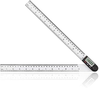 Electronic Digital Angle Ruler,eSynic 300mm Digital Angle Finder Protractor 12 Inch PVC Plastic Angle Finder Ruler Popular Digital Angle Protractor with LCD Display for Woodworking,Construction etc.