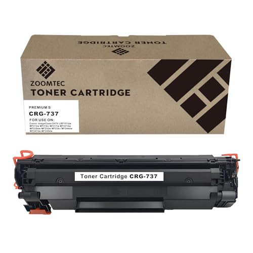 ZOOMTEC Recambio para CRG-737 CRG 737 Cartucho de Tóner Compatible con Impresora Canon ImageClass D570 LBP151dw MF212w MF216n MF217w MF227dw MF229dw MF232w MF236n MF244dw MF247dw MF249dw (1x Negro)