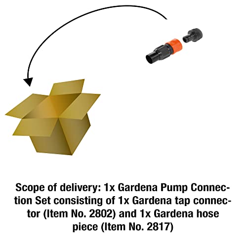 Gardena Profi-System Pumpen-Anschlusssatz: Schlauchkupplung für 19 mm (3/4 Zoll)-Schläuche, für einen höheren Wasserdurchfluss (1752-20)