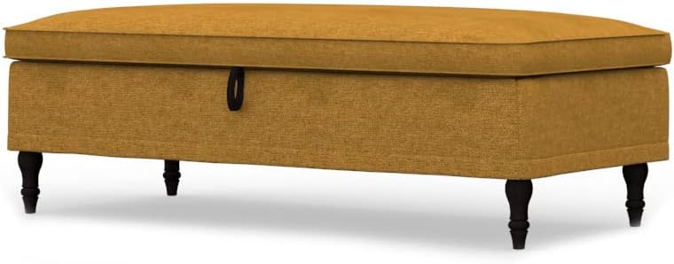comfortly Bench Slipcover Replacement Hand Made Compatible with STOCKSUND Bench - Covers ONLY (Crown - Curcuma)