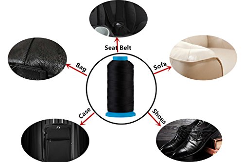 Selric [1500 Yards/Coated/No Unravel /21 Colors Available] Heavy Duty Bonded Nylon Threads #69 T70 Size 210D/3 For Upholstery, Leather And Other Heavy Fabric (Pink) #TOP1