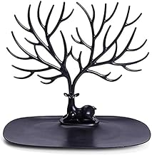 MONIT Antique Birds Tree Stand Jewelry Display Organizer Rack | Necklace, Earring, Bracelet Holder | ABS, Black
