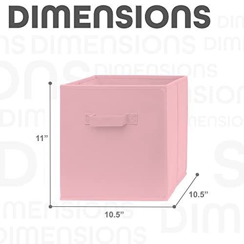 Cube Storage Bins - Fun Colored 11 Inch Storage Cubes (9 Pack) | Fabric Cubby Basket For Home, Kids Room & Nursery | Dual Handles, Foldable | Cube Organizer Storage Bin #TOP3