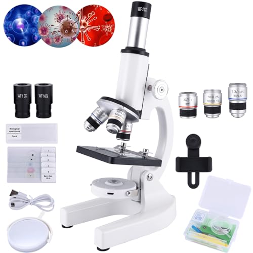 Mikroskop für Kinder, 40 x 2000 x Verbundmikroskop, Handyadapter mit...