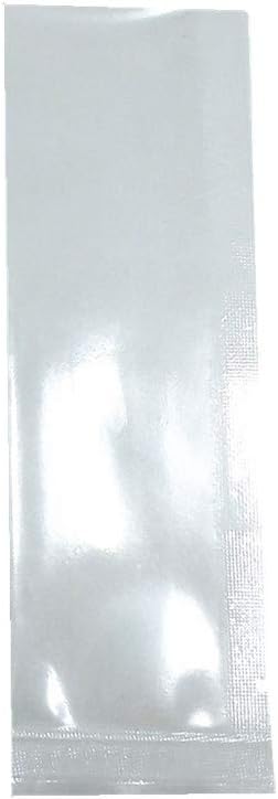 100 Pack Mylar Bags Open Top Heat Seal Aluminum Foil 3.5 x 11cm (1.4 x 4.3 inches) Small Pouch for Instant Ground Coffee Condiment Serve Pack (Clear)
