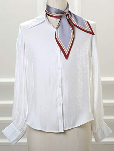 Allegra K Women's Skinny Scarf Ribbon Hair Band Heart Print Handbag Handle Neck Scarf2