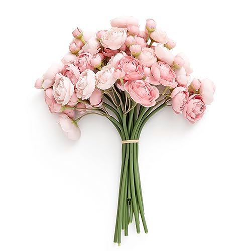 Lings moment Fake Flower Artificial Flower Faux Silk Ranunculus Dusty Rose