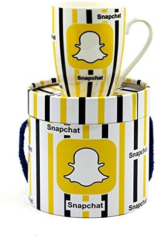 LUVALL Snapchat Mug/Snapchat Mug in Box/Social Media Gifts/Social Medai Mugs/Snapchat Gifts